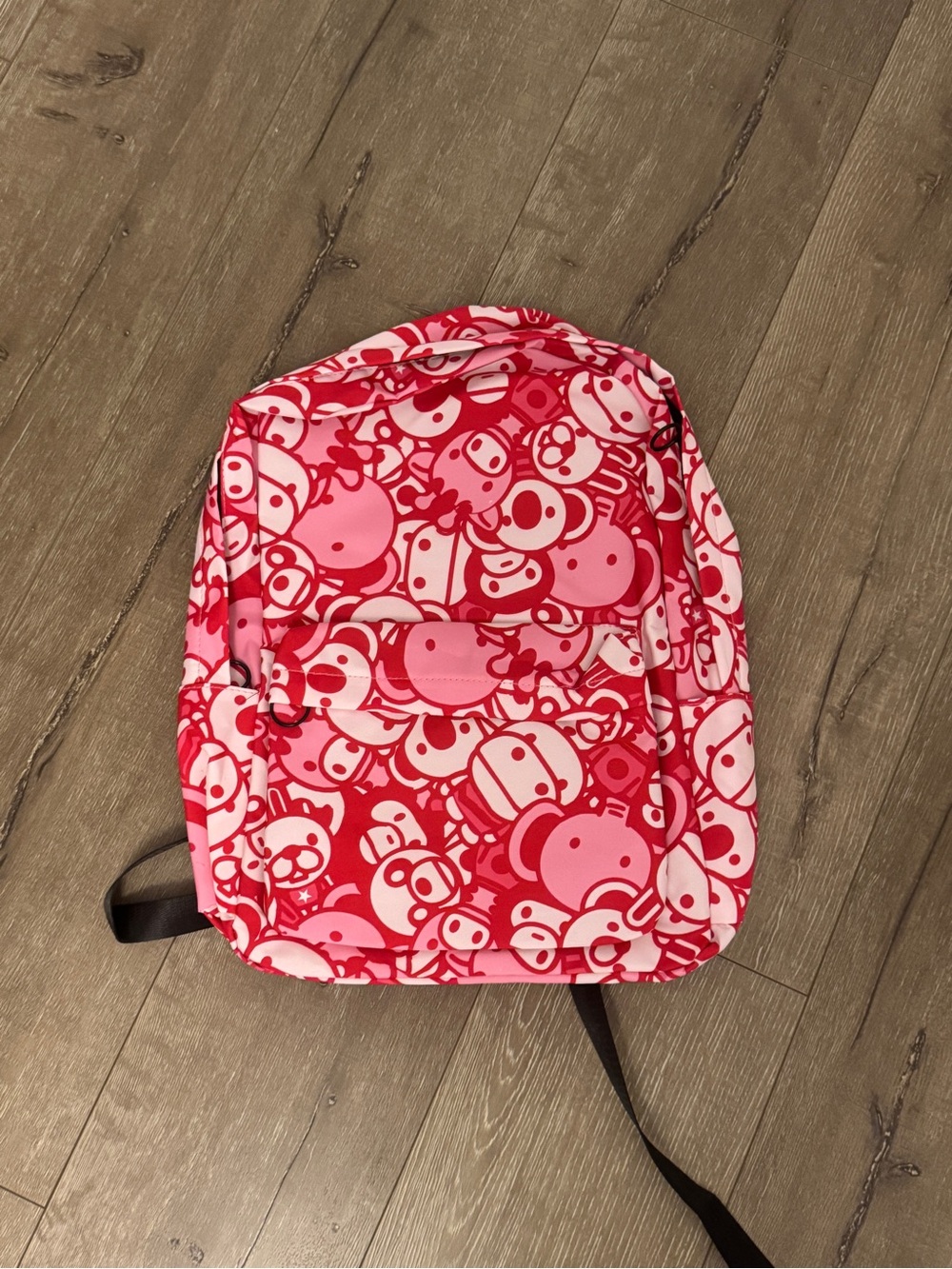 Baby Milo Pink Red Patterned Backpack - Cute Character Design